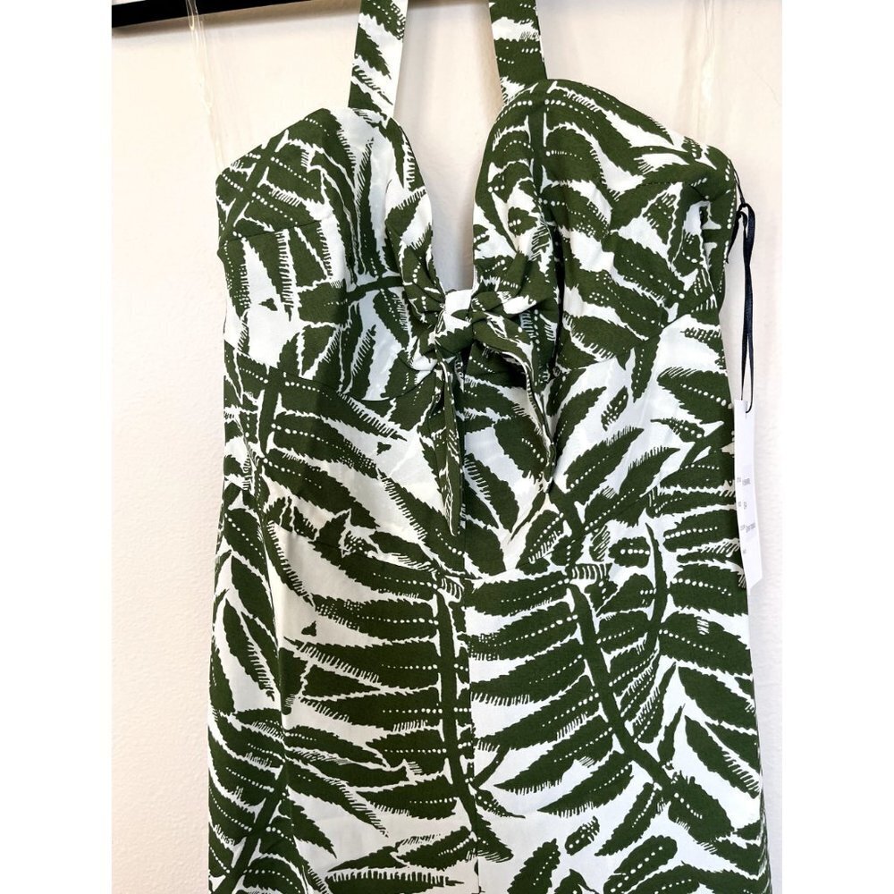 NWT Unique Vintage Green Tropical Print Halter Jumpsuit 4 - Picture 12 of 16